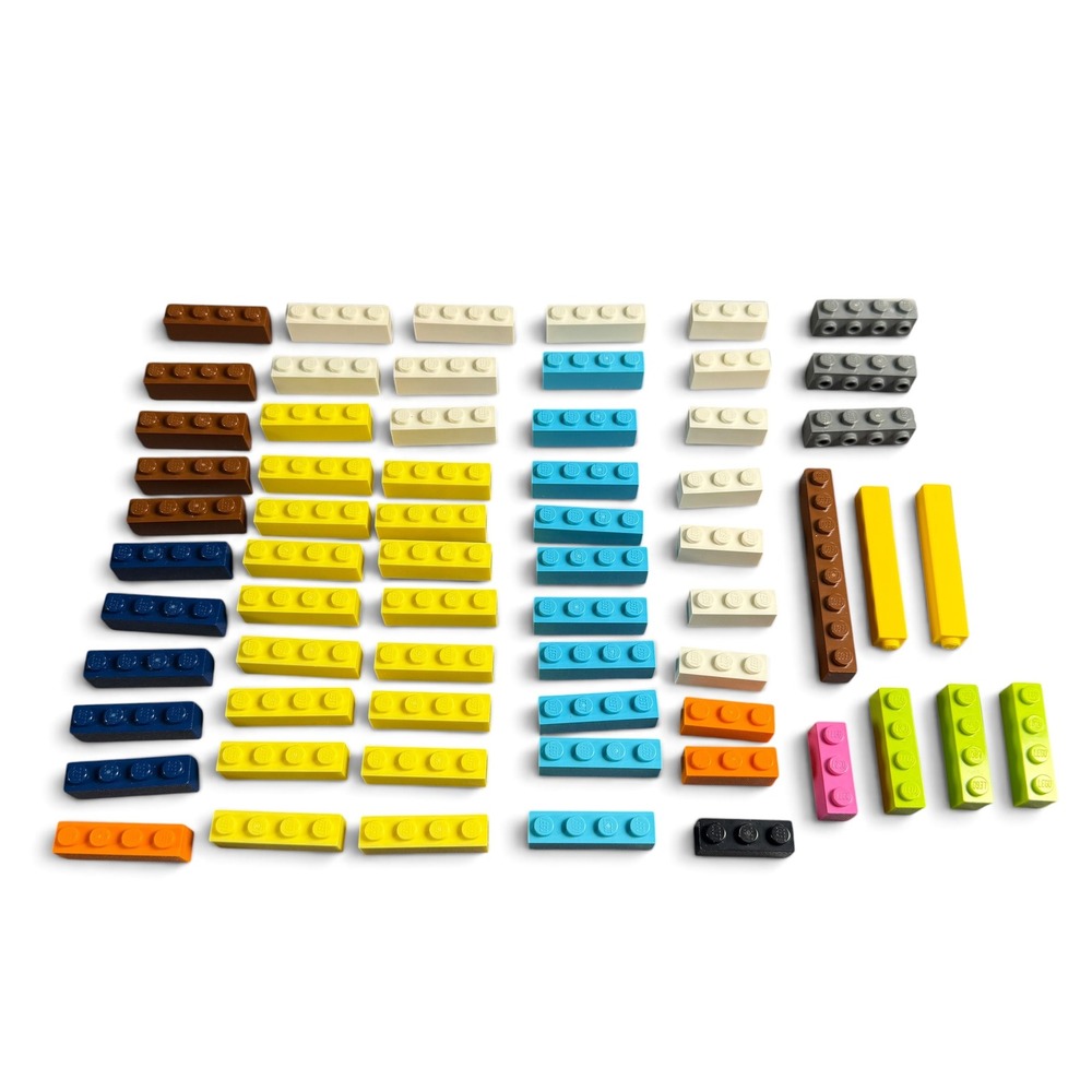 LEGO Mixed Building Bricks Bulk Lot Assorted Colors 50+ Pieces
